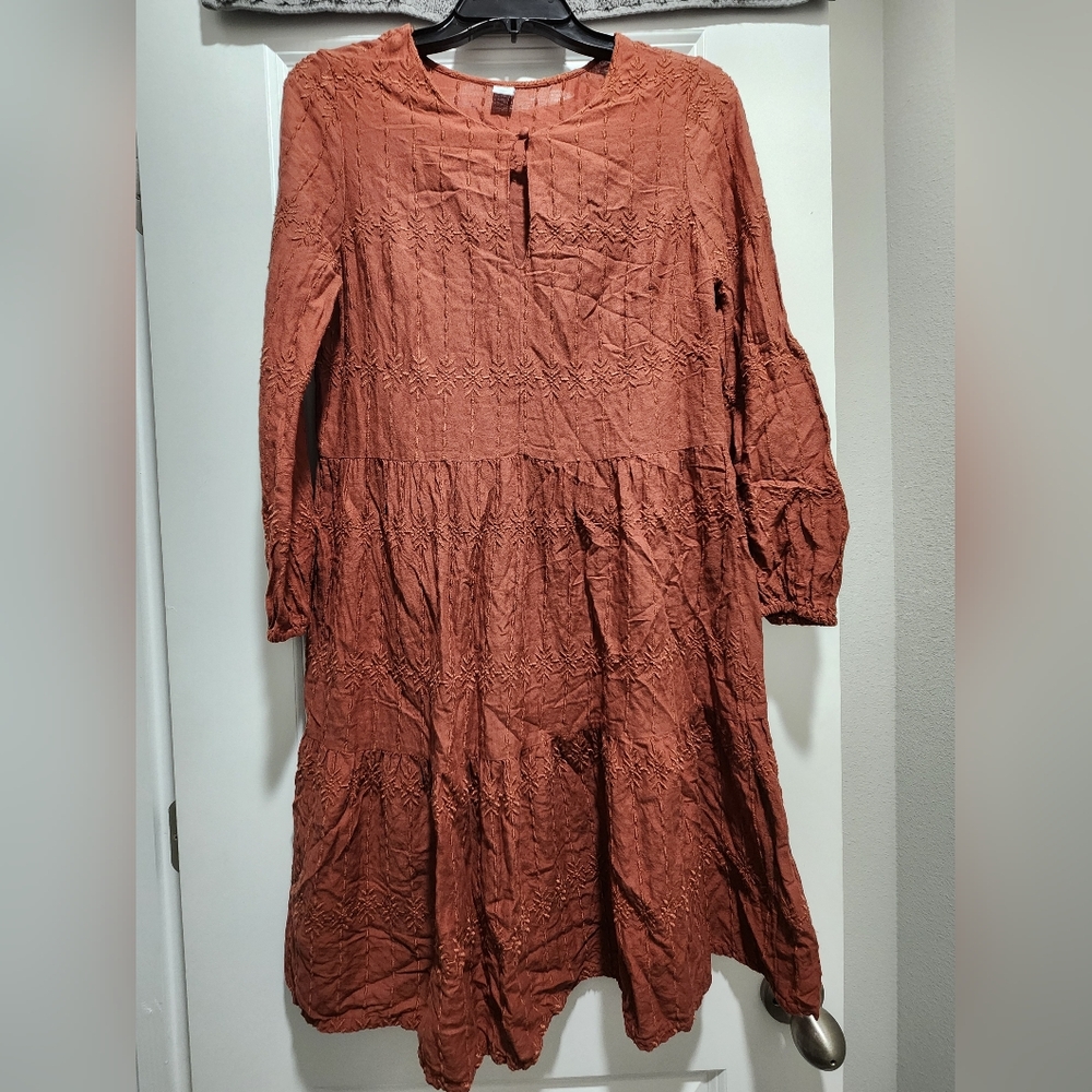Old Navy Terracotta Long Sleeve Dress